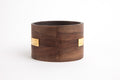 Wooden Cuff with 24K Gold & Emerald Cabochon